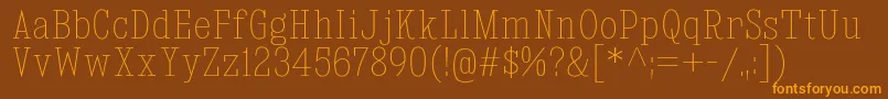 KingsbridgeCdUl Font – Orange Fonts on Brown Background