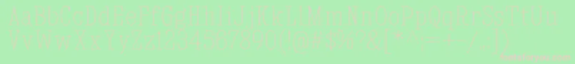 フォントKingsbridgeCdUl – 緑の背景にピンクのフォント
