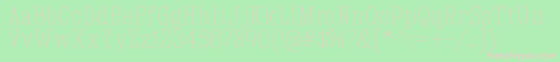 KingsbridgeCdUl Font – Pink Fonts on Green Background