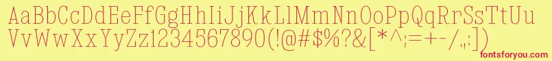 KingsbridgeCdUl Font – Red Fonts on Yellow Background