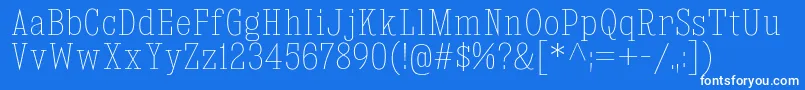 KingsbridgeCdUl Font – White Fonts on Blue Background