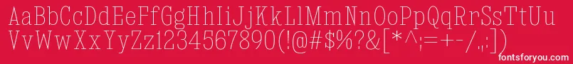 KingsbridgeCdUl Font – White Fonts on Red Background