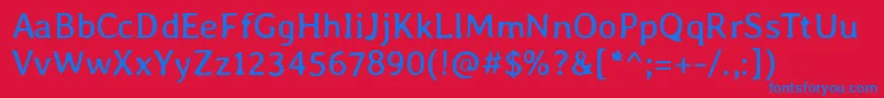 AverialibreRegular Font – Blue Fonts on Red Background