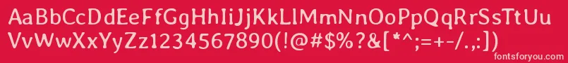 AverialibreRegular Font – Pink Fonts on Red Background
