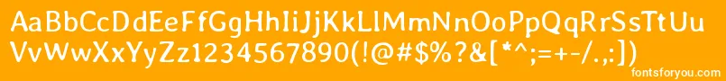 AverialibreRegular Font – White Fonts on Orange Background