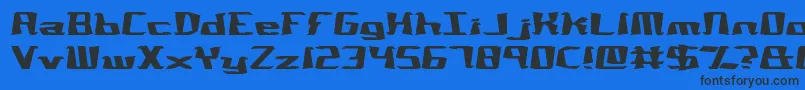 NotQuiteRightBrk Font – Black Fonts on Blue Background