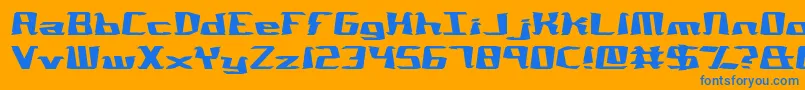 More about NotQuiteRightBrk Font NotQuiteRightBrk Font – Blue Fonts on Orange Background