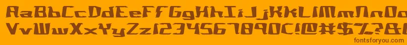 NotQuiteRightBrk Font – Brown Fonts on Orange Background