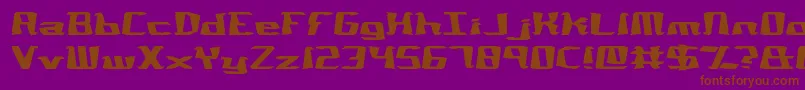 NotQuiteRightBrk Font – Brown Fonts on Purple Background