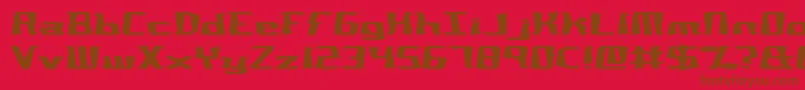 NotQuiteRightBrk Font – Brown Fonts on Red Background