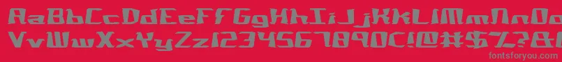 NotQuiteRightBrk Font – Gray Fonts on Red Background