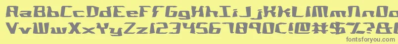NotQuiteRightBrk Font – Gray Fonts on Yellow Background