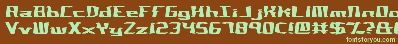 NotQuiteRightBrk Font – Green Fonts on Brown Background