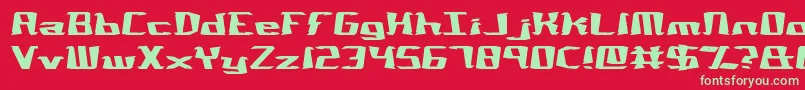 NotQuiteRightBrk Font – Green Fonts on Red Background