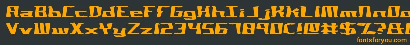 NotQuiteRightBrk Font – Orange Fonts on Black Background