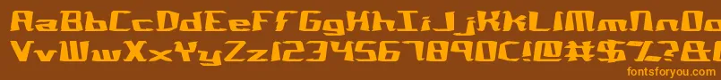 NotQuiteRightBrk Font – Orange Fonts on Brown Background