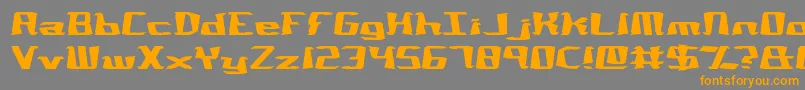 NotQuiteRightBrk Font – Orange Fonts on Gray Background