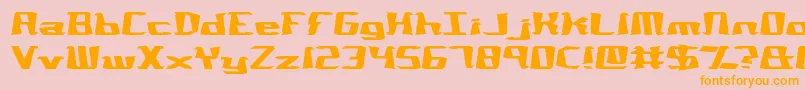 NotQuiteRightBrk Font – Orange Fonts on Pink Background