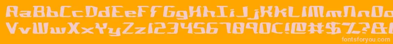 NotQuiteRightBrk Font – Pink Fonts on Orange Background