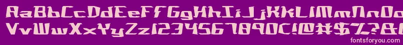 NotQuiteRightBrk Font – Pink Fonts on Purple Background