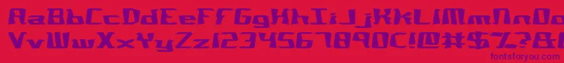 NotQuiteRightBrk Font – Purple Fonts on Red Background