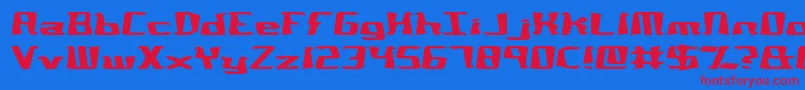 NotQuiteRightBrk Font – Red Fonts on Blue Background