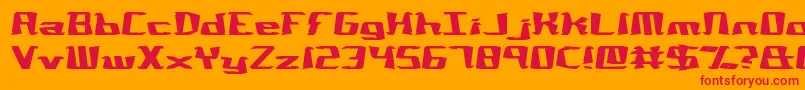 NotQuiteRightBrk Font – Red Fonts on Orange Background