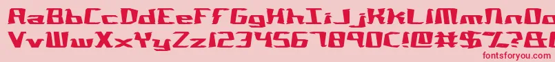 NotQuiteRightBrk Font – Red Fonts on Pink Background