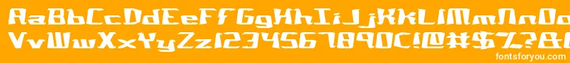 NotQuiteRightBrk Font – White Fonts on Orange Background