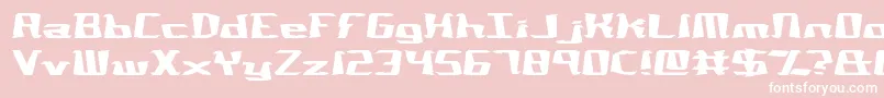 Шрифт NotQuiteRightBrk – белые шрифты на розовом фоне