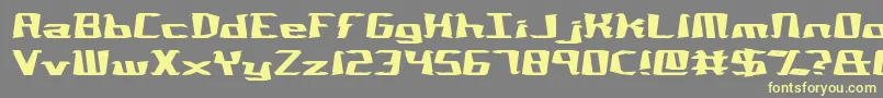 NotQuiteRightBrk Font – Yellow Fonts on Gray Background