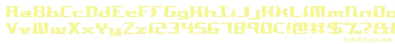 NotQuiteRightBrk Font – Yellow Fonts on White Background