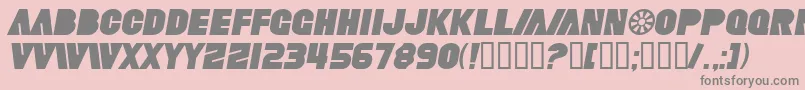 SfFortuneWheelItalic Font – Gray Fonts on Pink Background