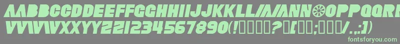 SfFortuneWheelItalic Font – Green Fonts on Gray Background