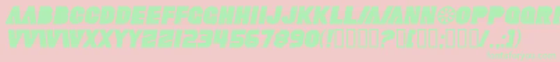 SfFortuneWheelItalic Font – Green Fonts on Pink Background