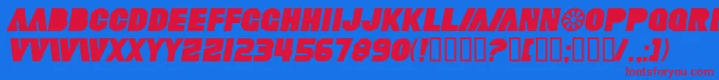 Шрифт SfFortuneWheelItalic – красные шрифты на синем фоне