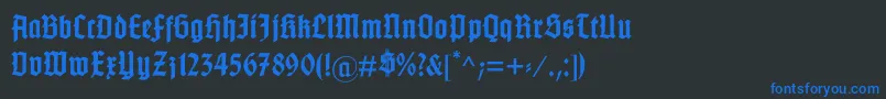 GotenburgB Font – Blue Fonts on Black Background
