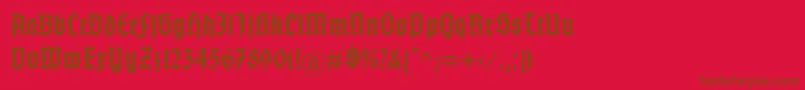 GotenburgB Font – Brown Fonts on Red Background