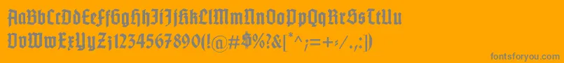 GotenburgB-Schriftart – Graue Schriften auf orangefarbenem Hintergrund