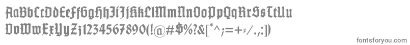 フォントGotenburgB – 白い背景に灰色の文字