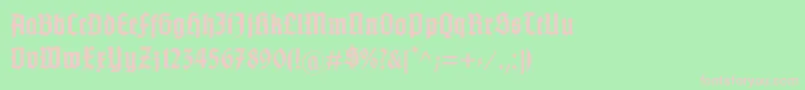 GotenburgB Font – Pink Fonts on Green Background