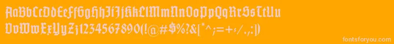 GotenburgB Font – Pink Fonts on Orange Background