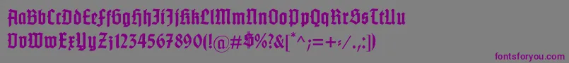 GotenburgB Font – Purple Fonts on Gray Background