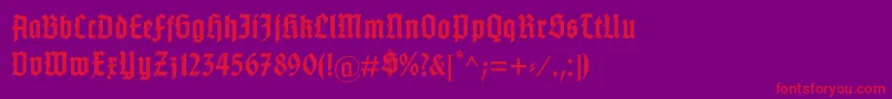 GotenburgB Font – Red Fonts on Purple Background