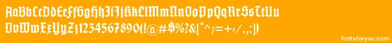 GotenburgB Font – White Fonts on Orange Background
