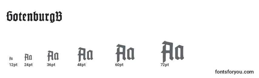 GotenburgB Font Sizes
