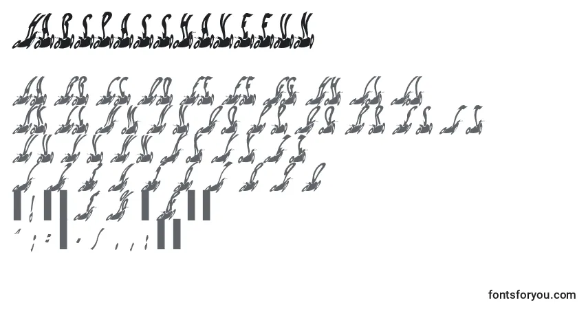 Schriftart Habspasshavefun – Alphabet, Zahlen, spezielle Symbole