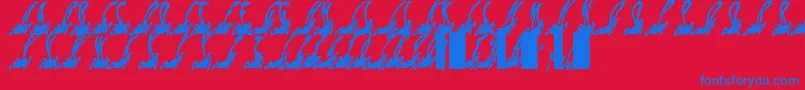 Habspasshavefun Font – Blue Fonts on Red Background