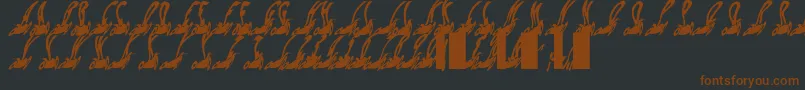 Habspasshavefun-fontti – ruskeat fontit mustalla taustalla