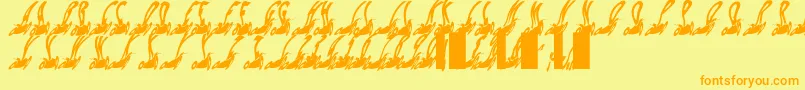 Habspasshavefun Font – Orange Fonts on Yellow Background